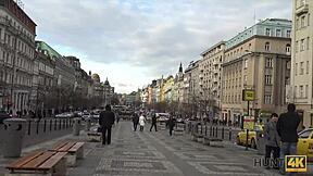 Prague pickup hot brunette passionate sex for cash