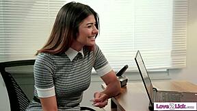 straight friend licks lesbian pussy