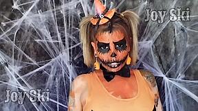 ever fucked a pumpkin? dive into this hot halloween lesbian fetish romp