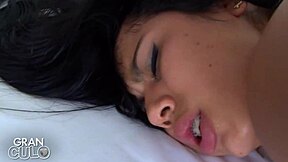 Busty Latina Quey Machu bounces juicy tits on monster cock ride