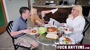 Freeuse Family Dinner Leads to Milf Cowgirl Orgy