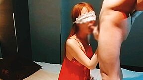 Sis In Red Sexy Lingerie Squeezes Cum From Brother's Cock Amateur Homemade