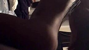 ebony amateur teen bent over for deep hardcore big black cock backshots