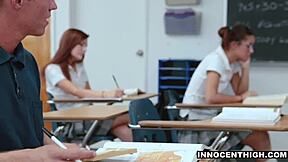 naughty izzy bell sucks then rides huge cock uniform style 😈🍆