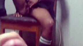 Daddy watch this hot schoolgirl rub her wet pussy