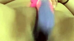 stuffing my tight teen pussy with this big dildo feels insane