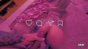 little stepsis begs anal on my feet dick till huge cumshot 😈🍆💦