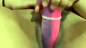stuffing my tight teen pussy with this big dildo feels insane