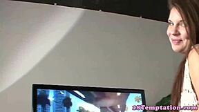 stepteen shakes booty jerking cock pov amateur style