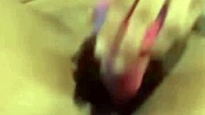 stuffing my tight teen pussy with this big dildo feels insane