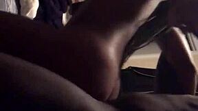 ebony amateur teen bent over for deep hardcore big black cock backshots