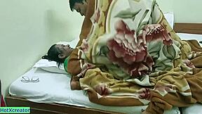 horny indian wife creampies with lover since hubby can't fuck right