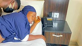 Muslim BBW pregnant ass rides young lover but who's really in control tonight?