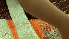 mmm ebony babe teases her sexy legs and feet up close in shiny nylons 😍 wanna see more?