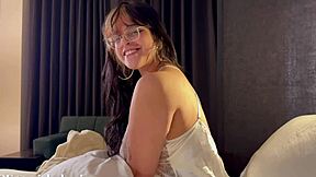 casting curvy thick latina stepsis sharing cozy hotel bed on holiday