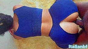 italian bf's monster bbc wrecks big ass latina pussy