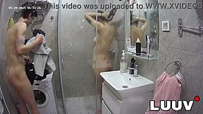 luuv alice and boyfriend lucien share their real amateur shower moments in homemade reality series