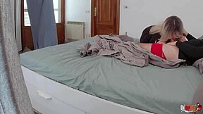 my sexy stepmom gave deep bj and wet pussy for bday i creampied her tight hole