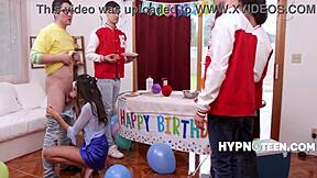 Girlfriend Fucks Boyfriend's Friend Voyeur Style for His Anxiety Relief