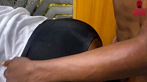 wanna see this sex addict rail petite ebony after 3some creampie?