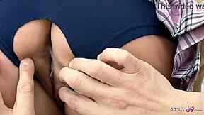 curvy blonde japanese teen tempts classmate's virgin creampie classroom fuck