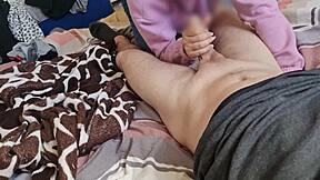 I'm So Horny Watching This Teen Slut Suck Cock in Stockings