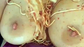 crazy arab snowwhite beverly hills slut gf rips clothes for bbc food fetish squirt fest