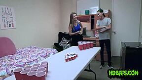 Dorm party teens slurp cocks for hot cum facials nonstop