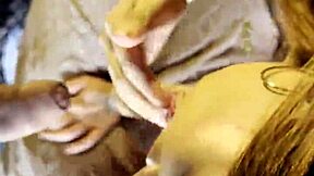 Hot Latina Babe Gives Backstage 4K Sloppy Deepthroat Massage On Thick Cock