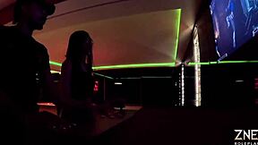 winning fight game roleplay then pounding skinny goth gamer luna hard