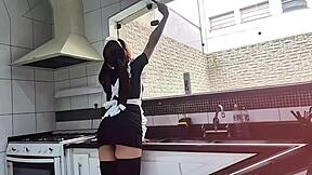 backstage brazilian maid amberzinha fucked hard interracial