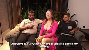 hubby turns cuckold watching busty blonde brazilian ride her muscular best friend's huge cock