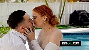 Big ass redhead teen Madison Morgan bent over for hardcore doggy pounding