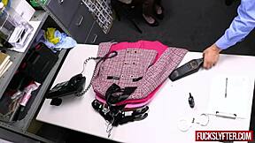 shy petite blonde thief deepthroats boss after office steal