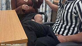 i catch little indian stepsis with sex toy dice show her my monster cock she blows it