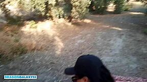 public forest creampie fills latina college slut's wet pussy