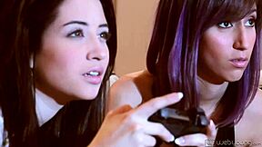 eva sedona and april oneil play with hairy pussies