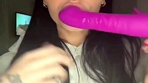 horny british girl's solo toy play
