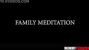 Stepmom Handles Nervous Stepdaughter And Stepson Threesome Fuck