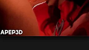 big breast loba rubs bald pussy while morrigan shakes tits and blackfire fingers stepsis