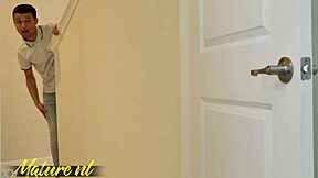 Busty Stepmom Catches Spying Son Gives Creampie