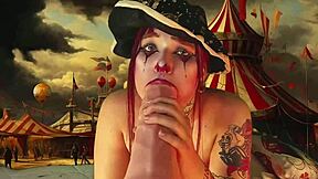 harley quinn cosplay babe stretches ass cheeks with giant dildo toy