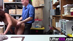 Nia Nixon's clothes ripped in garage doggystyle after shoplifting punishment!