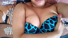 busty stepmom fingers wet panties every morning solo