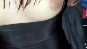 latina teen rides hard at halloween costume party pov