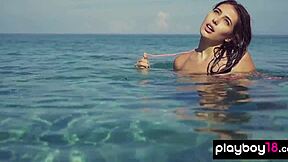 Shy Teen Katrine Pirs Slips Out of Bikini to Bare Pussy!