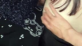 latina teen rides hard at halloween costume party pov