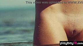 Shy Teen Katrine Pirs Slips Out of Bikini to Bare Pussy!