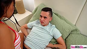 Bratty Stepsis Sucks Big Cock Over Banana Lick Fail