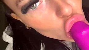 horny british girl's solo toy play